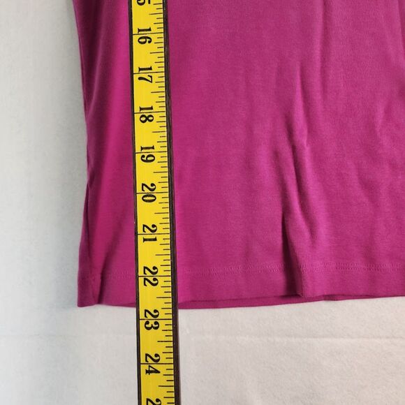 Michael Stars Magenta V-Neck Short Sleeve Tee | Size OS - Picture 6 of 8